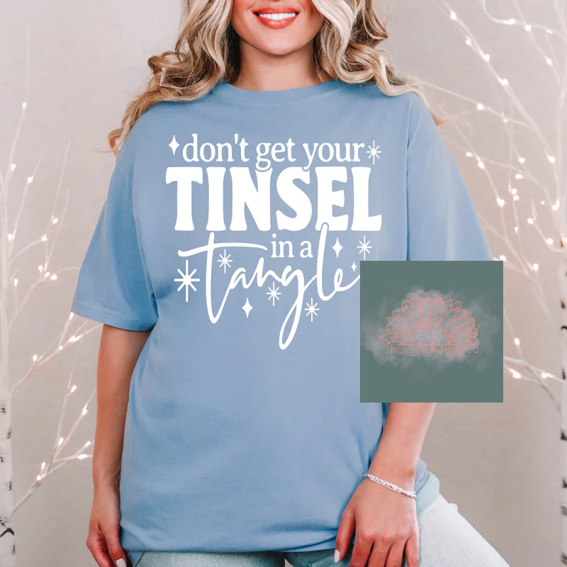Don’t get your tinsel in a tangle-  Adult Unisex Crewneck T-Shirt