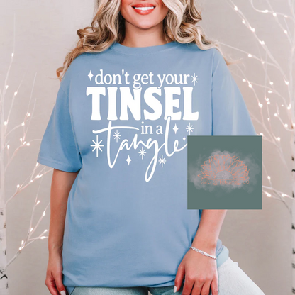 Don’t get your tinsel in a tangle-  Adult Unisex Crewneck T-Shirt
