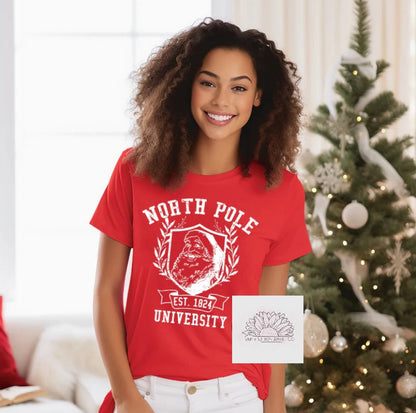 North Pole University-  Adult Unisex Crewneck T-Shirt