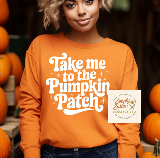 Take me to the pumpkin patch - Adult Unisex Crewneck Sweatshirt