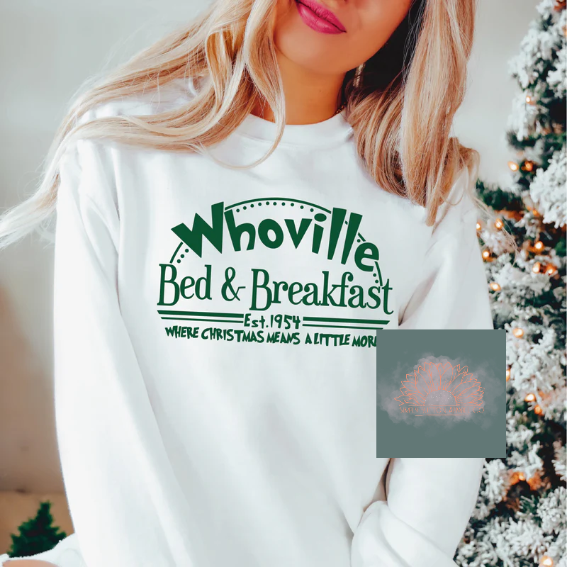 Whoville Bed & Breakfast - Adult Crewneck Sweatshirt