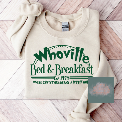 Whoville Bed & Breakfast - Adult Crewneck Sweatshirt