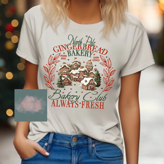 Gingerbread Bakery -  Adult Unisex Crewneck T-Shirt