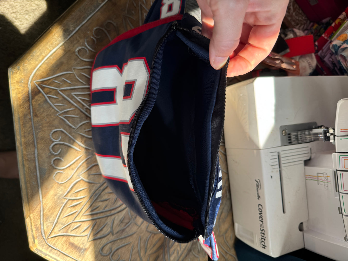 Upcycled NFL Jersey Belt Bag | Handmade Fanny Pack Crossbody | Sustainable Football Fan Gift | Stadium Game Day Bag