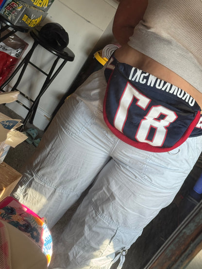 Upcycled NFL Jersey Belt Bag | Handmade Fanny Pack Crossbody | Sustainable Football Fan Gift | Stadium Game Day Bag