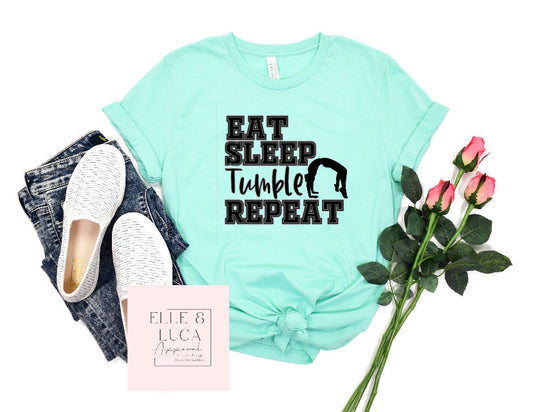 Eat Sleep Tumble Repeat- Unisex Crewneck Youth T-shirt