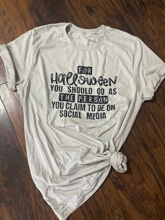 Social Halloween costume- Adult Unisex Crewneck T-Shirt
