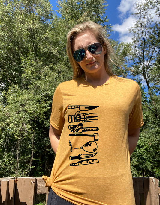 Weapons of Halloween- Adult Unisex Crewneck T-shirt