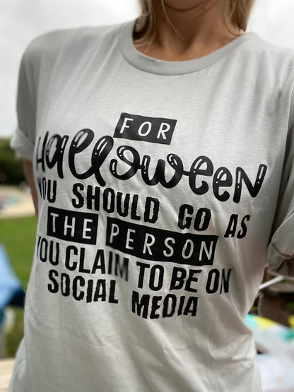 Social Halloween costume- Adult Unisex Crewneck T-Shirt