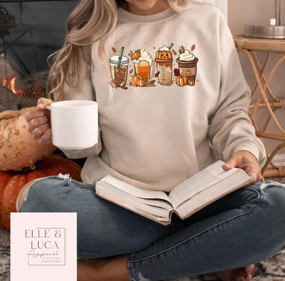 Pumpkin Spice Latte Season |  Crewneck Unisex Sweatshirt