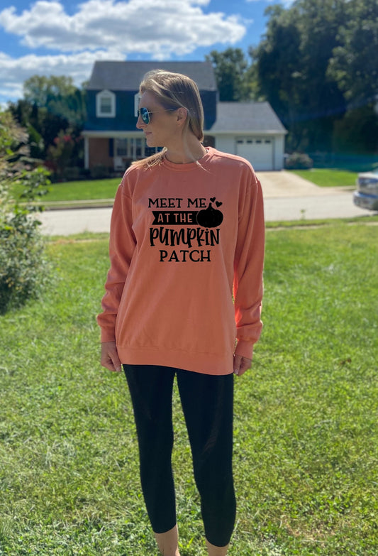 Meet Me at the Pumpkin Patch -Crewneck Unisex Sweatshirt