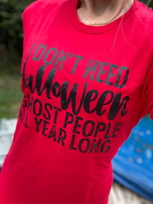 Halloween Ghost- Adult Unisex Crewneck T-shirt