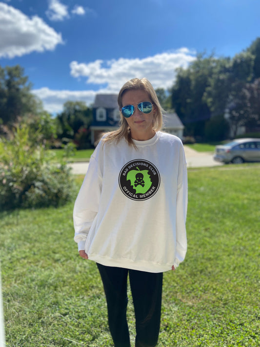Bad Decision Club  - Adult Unisex Crewneck Sweatshirt